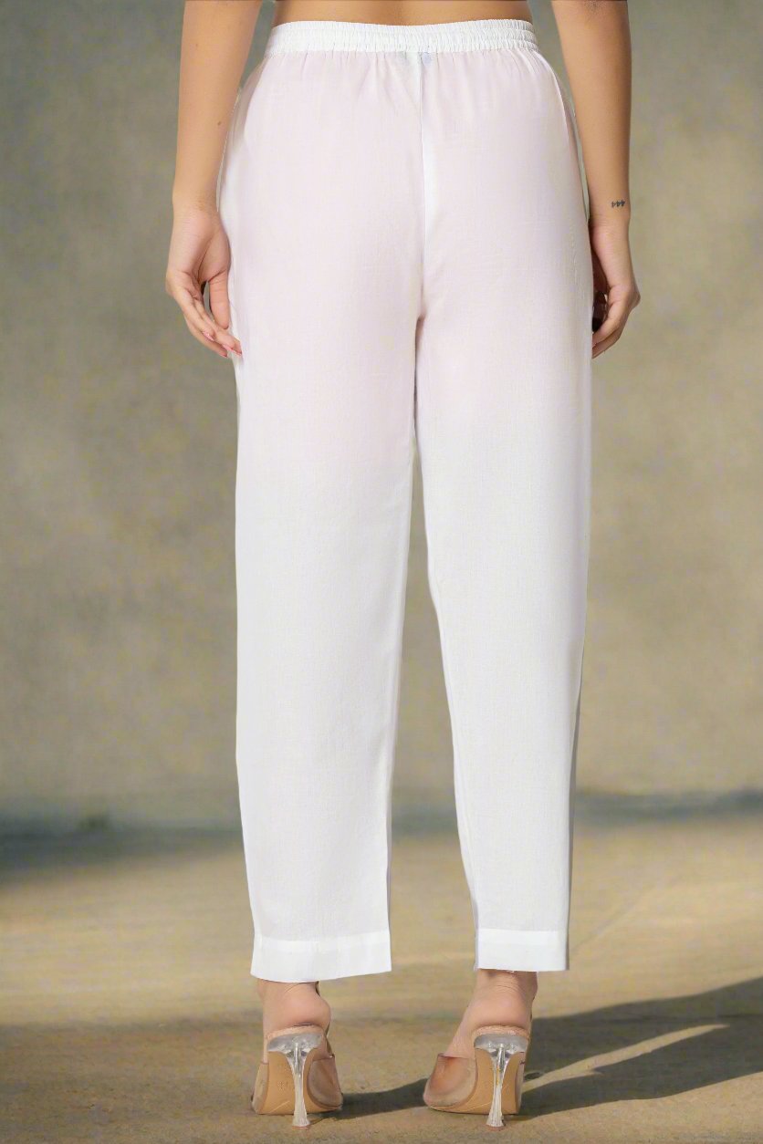 White Everyday Cotton Pants