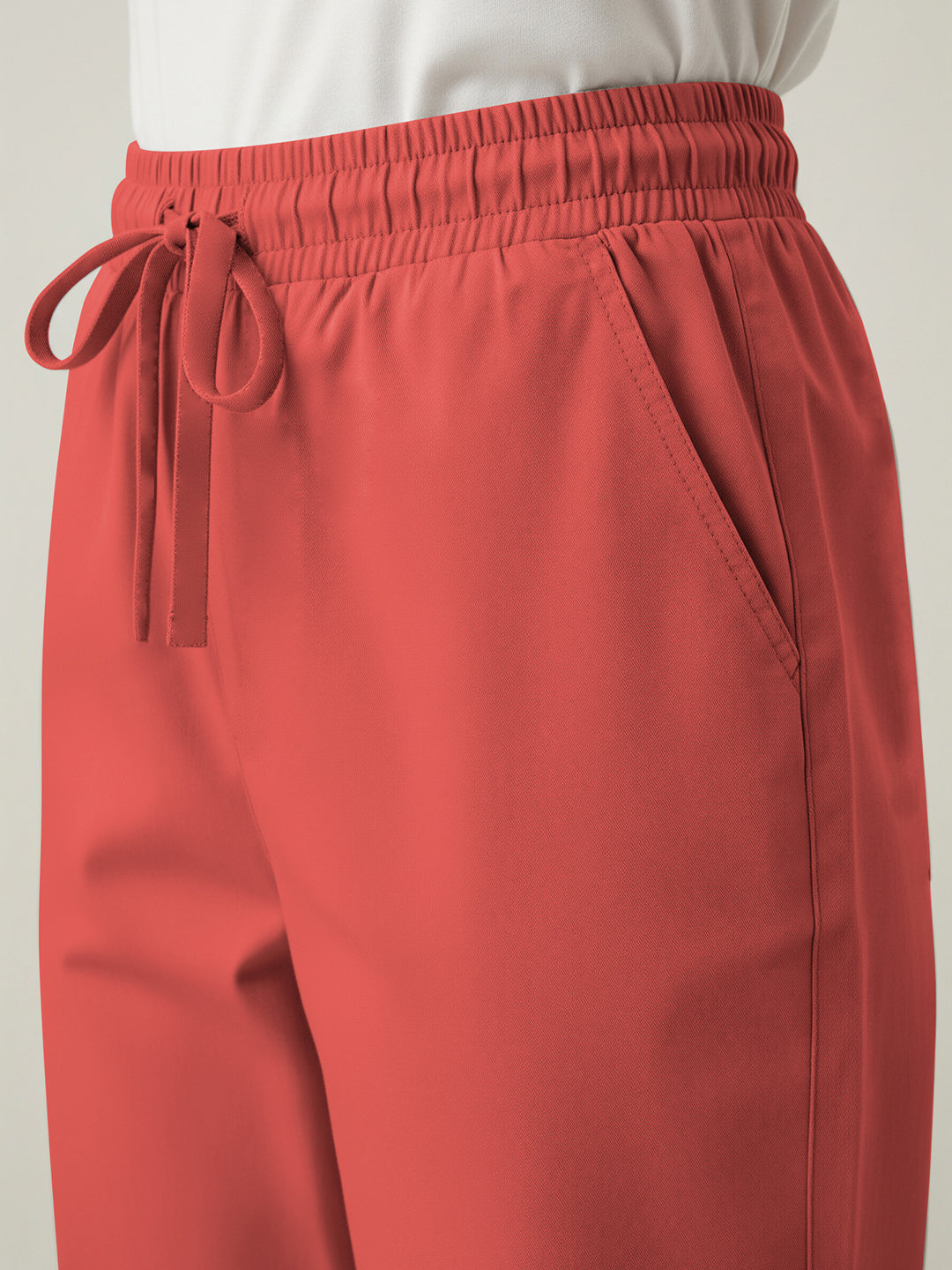 Tomato Red Everyday Cotton Pants