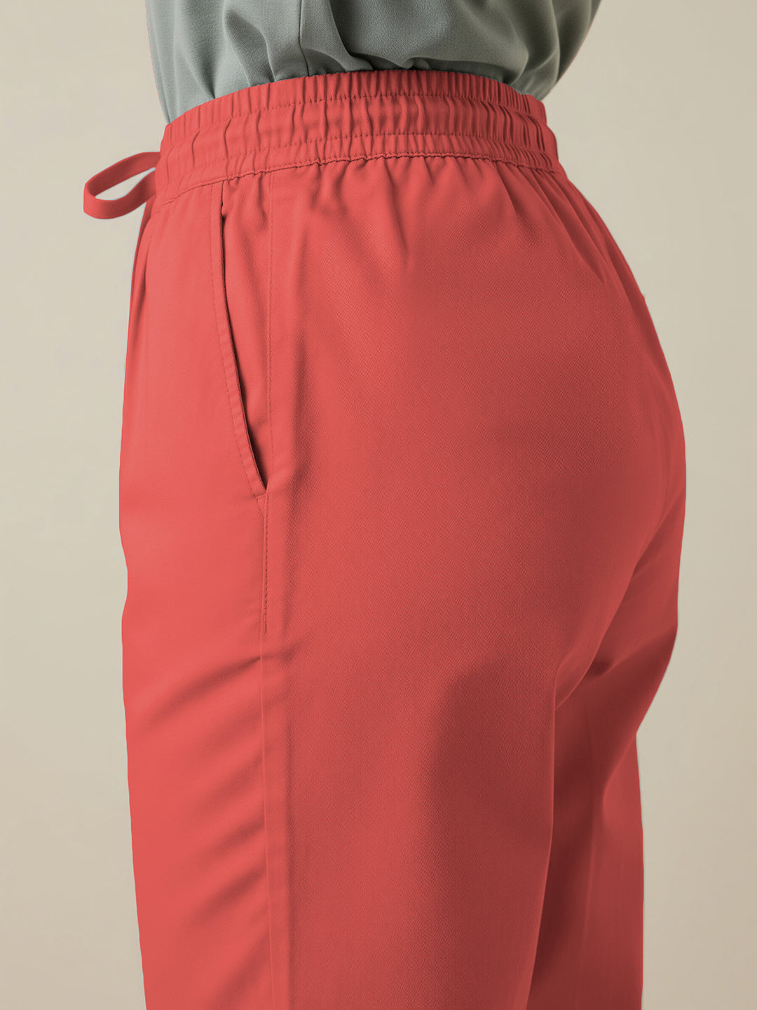 Tomato Red Everyday Cotton Pants
