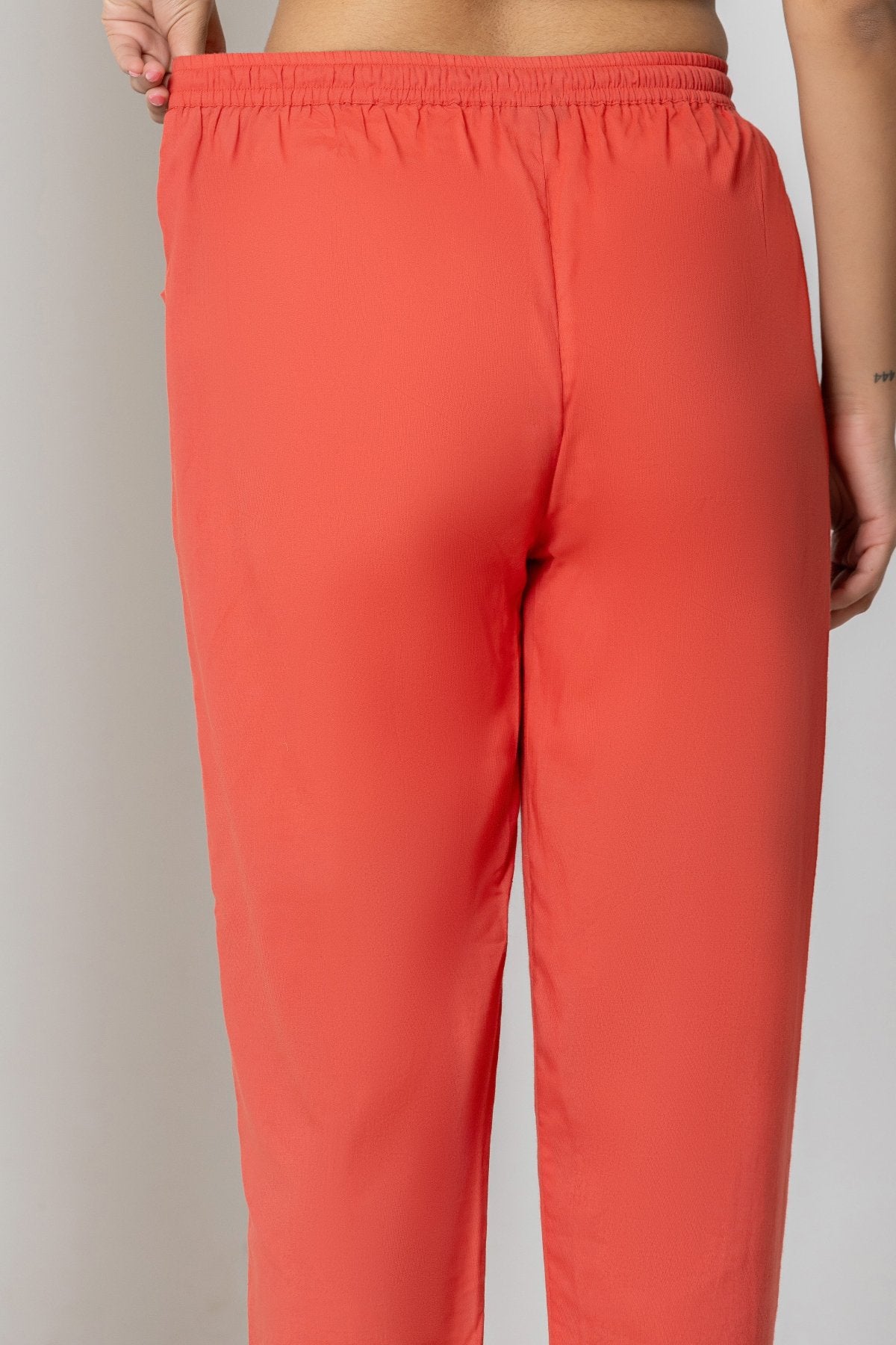 Red Everyday Cotton Pants