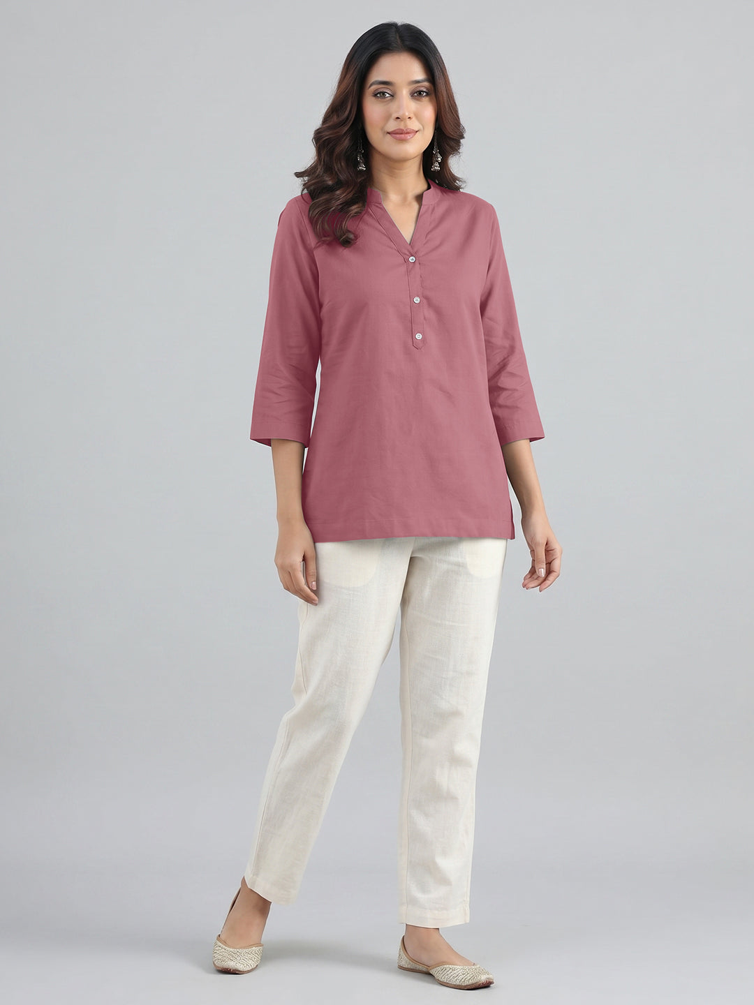 Rose Taupe Airy Linen Top