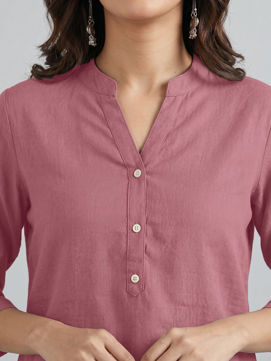 Rose Taupe Airy Linen Top
