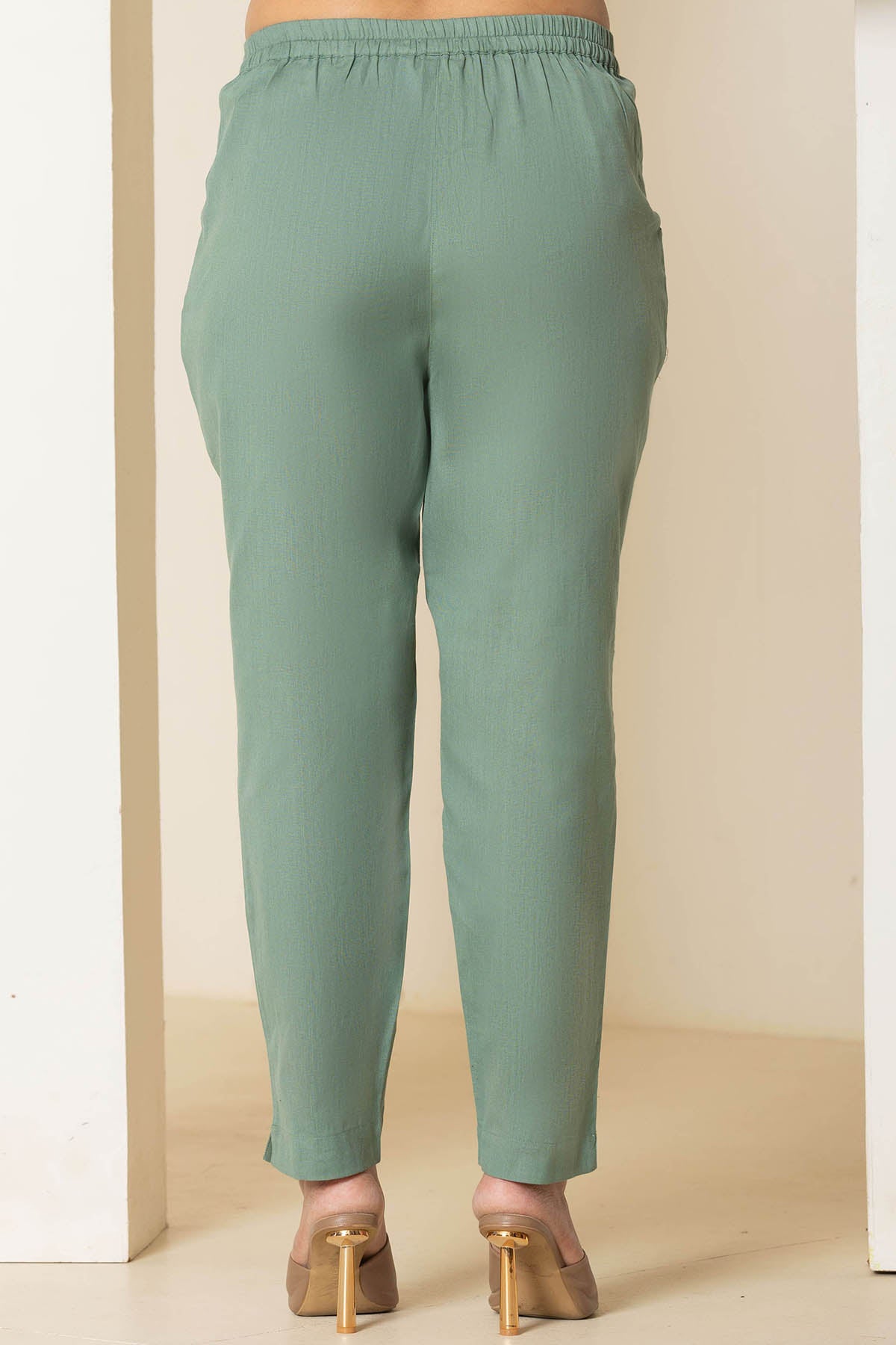 Sage Green Airy Linen Pants