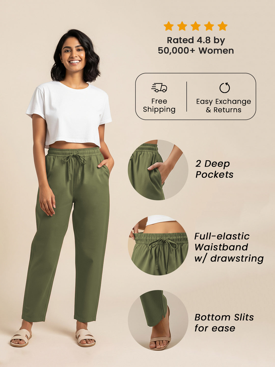 Sage Green Everyday Cotton Pants