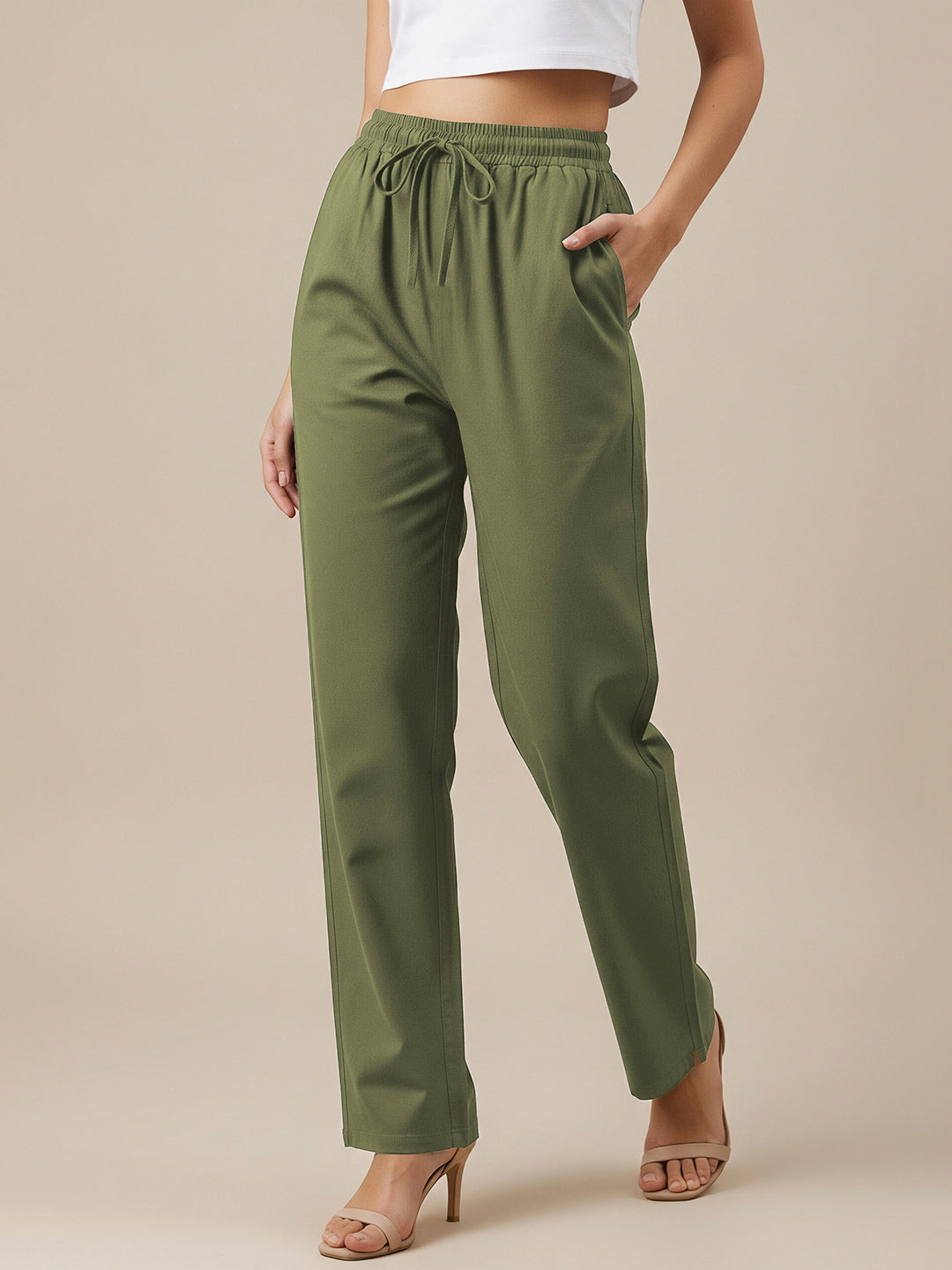 Sage Green Everyday Cotton Pants