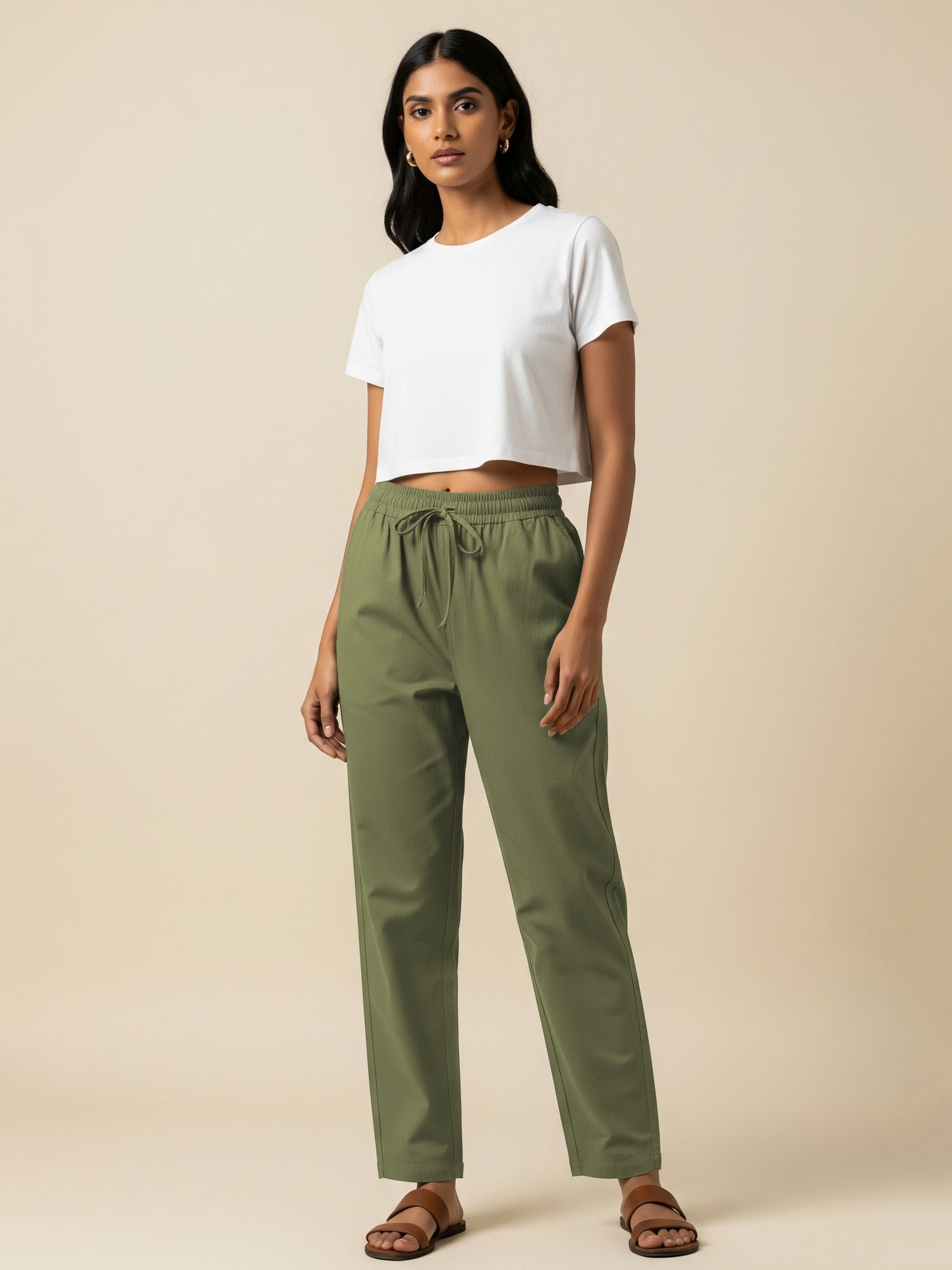 Sage Green Everyday Cotton Pants