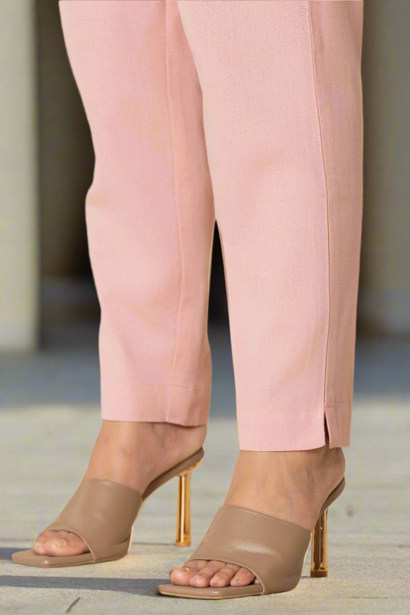 Rose Pink Airy Linen Pants