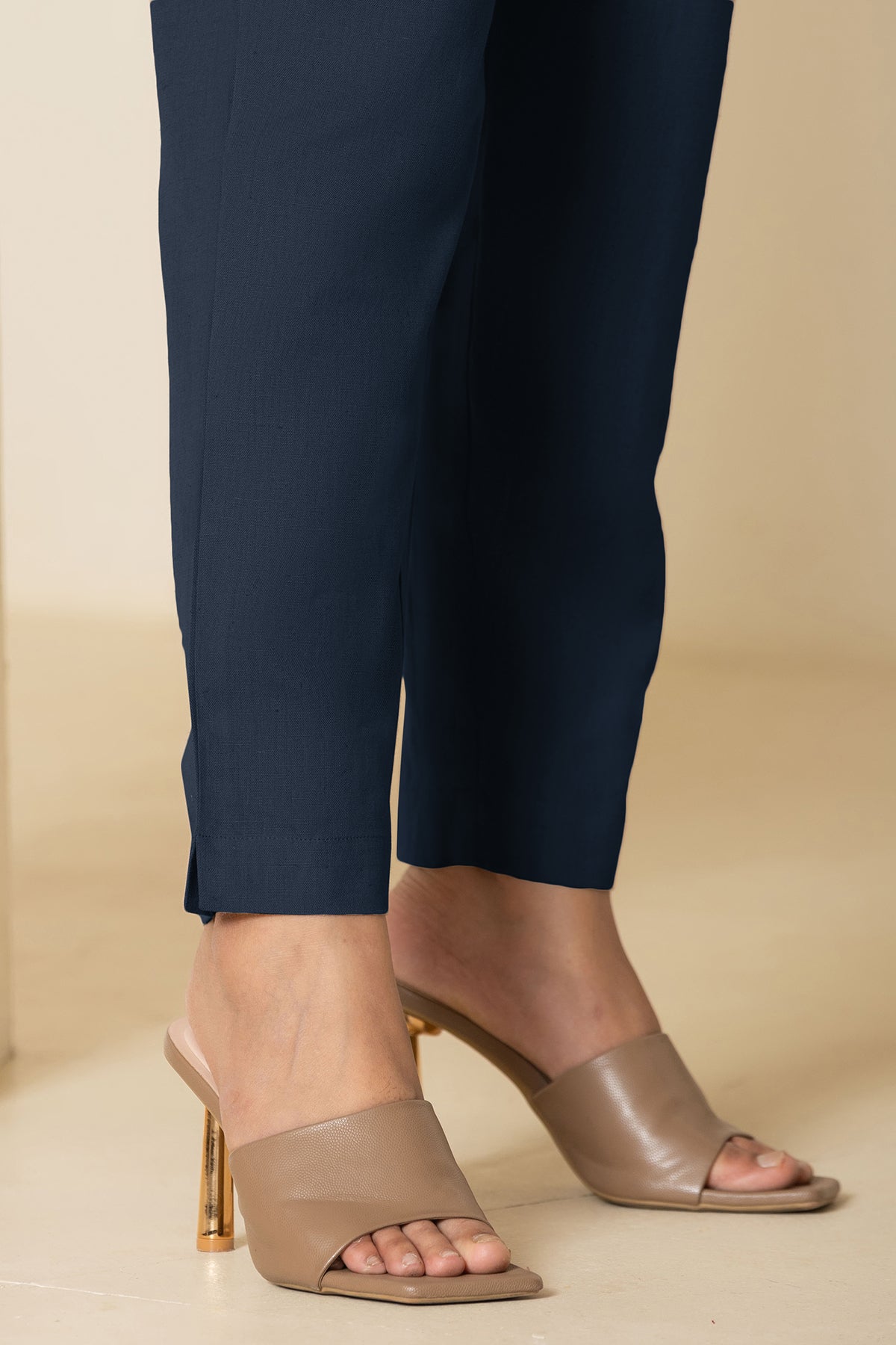 Dark Blue Airy Linen Pants