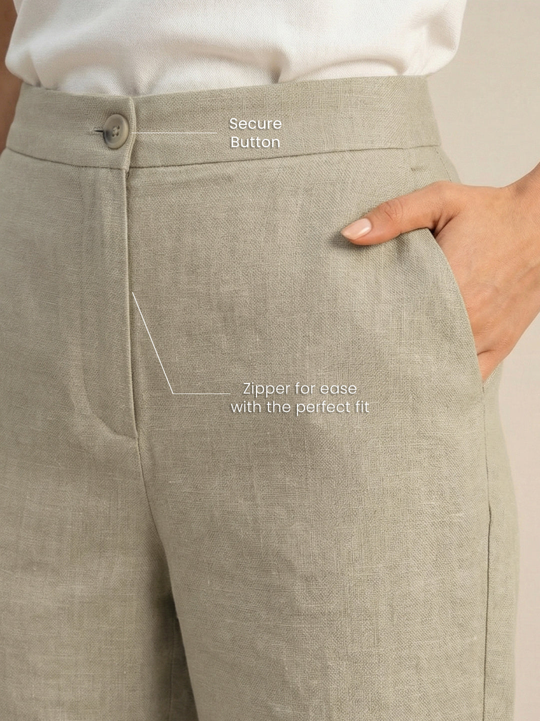 Earthy Formal Airy Linen Pants