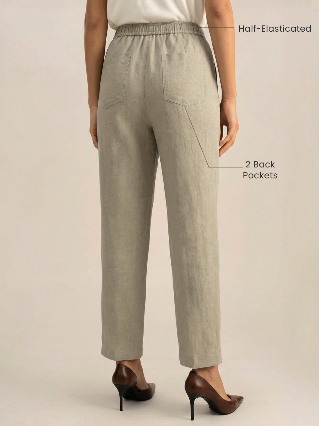 Earthy Formal Airy Linen Pants