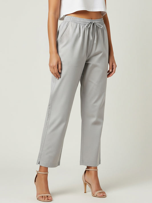 Grey Everyday Cotton Pants