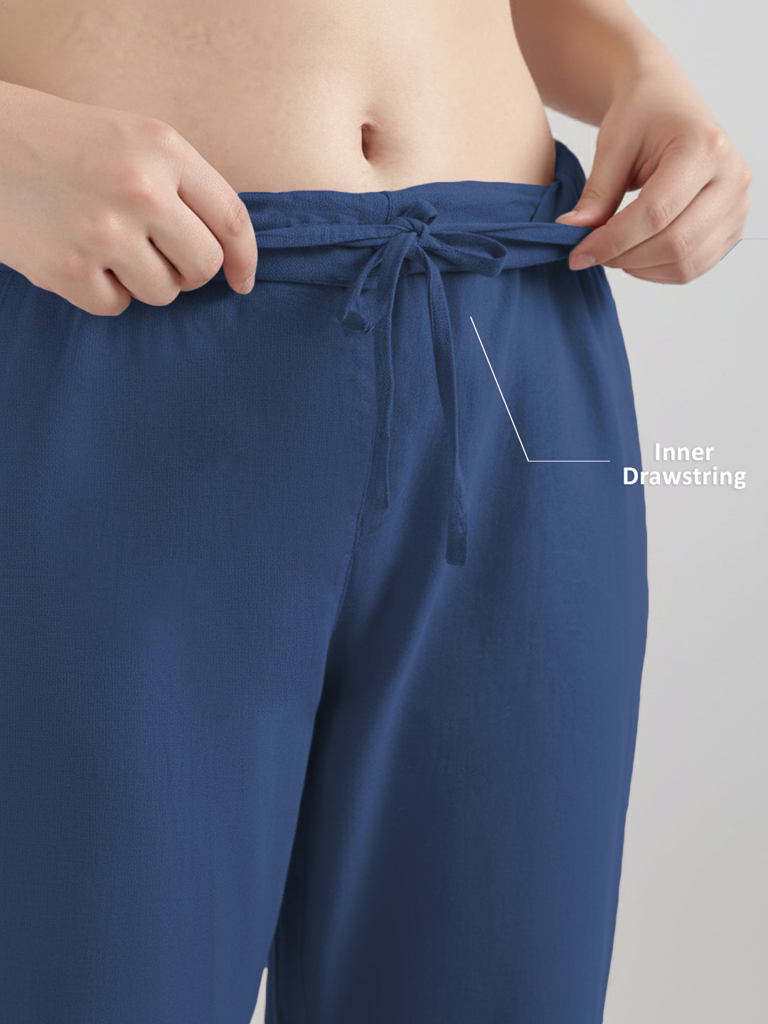 Ink Blue Airy Linen Pants