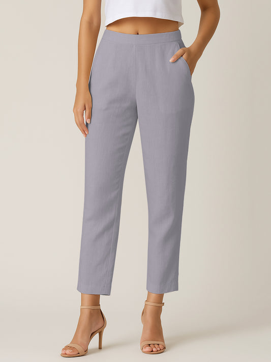 Dusty Lilac Airy Linen Pants